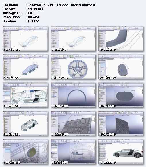 Solidworks Audi R8 Video Tutorial